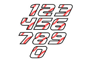 Baseball Font Number Logo for Creative Projects