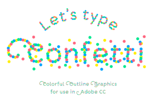 Confetti Font Outline Illustrations: A Creative Tool for Festive Design