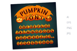 Halloween Pumpkin Vector Font